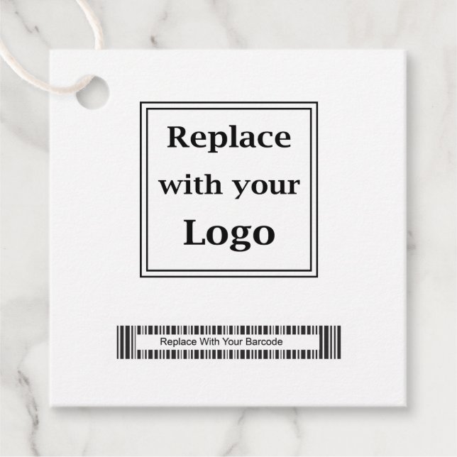 Étiquettes Cadeau Balises de blocage du logo et du code-barres (Devant)