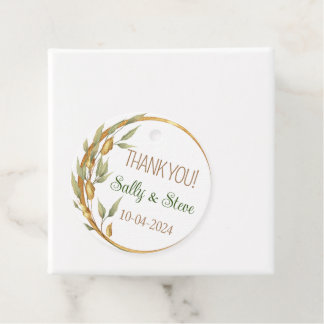 Étiquettes Cadeau Balises de faveur de mariage personnalisées Merci