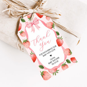 Étiquettes-cadeau Balises de fraise rose Berry Sweet Favoriser