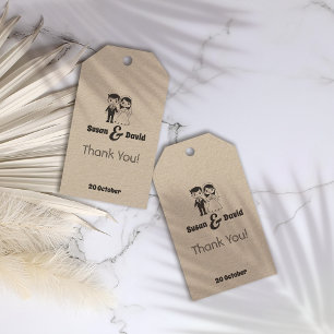 Étiquettes-cadeau Balises de mariage pour mariée et mariée Favor Cad