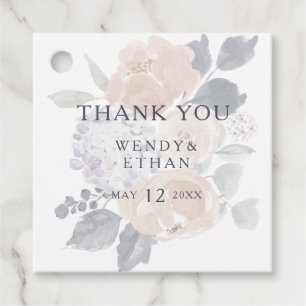 Étiquettes Cadeau Balises de Merci Floral Rustique Simple Favoriser