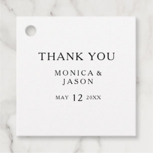 Étiquettes Cadeau Balises de Merci minimaliste classique Favoriser