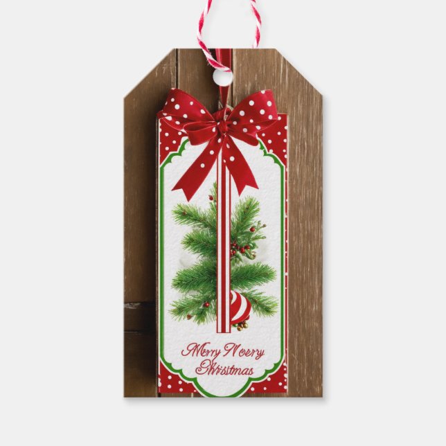 Étiquettes-cadeau Balises de Noël (Devant)