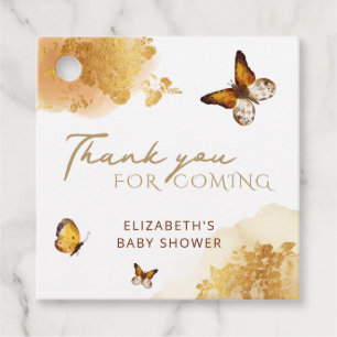 Étiquettes Cadeau Balises de préférence Baby shower papillon