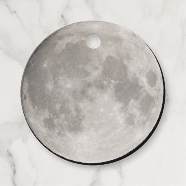 Étiquettes Cadeau Balises de préférence de super lune (Devant)
