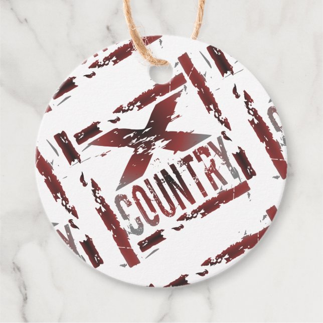 Étiquettes Cadeau Balises de préférence X-Country en cours d'exécuti (Devant)