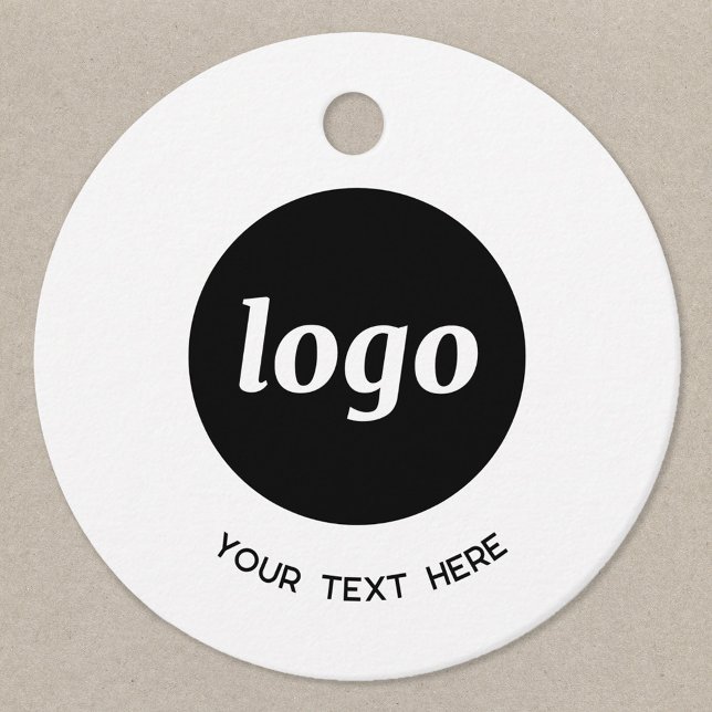 Étiquettes Cadeau Balises de prix d'entreprise simple et texte (Logo custom text business promotional price tag)
