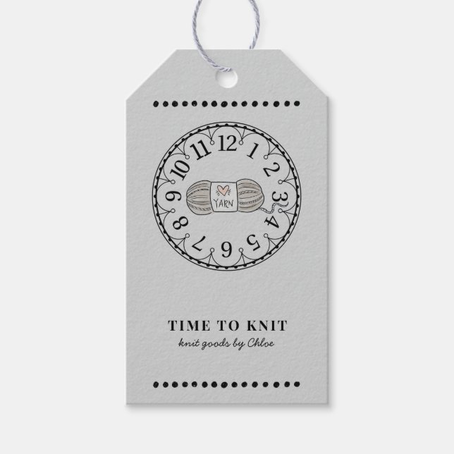 Étiquettes-cadeau Balises de prix des marchandises Knit artisanal (Devant)