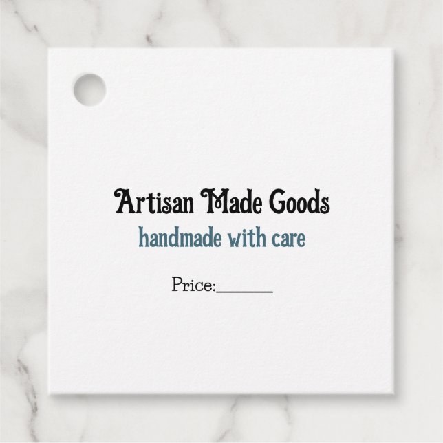 Étiquettes Cadeau Balises de prix personnalisables pour vos produits (Devant)