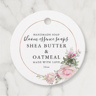 Étiquettes Cadeau Balises de savon personnalisables