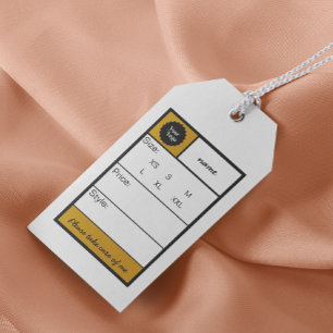 Étiquettes-cadeau Balises de verrouillage de script de bordure recta
