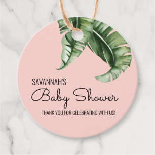 Étiquettes Cadeau Balises du Baby shower de feuille de bananier du m