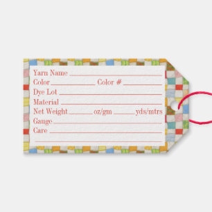 Étiquettes-cadeau Balises en fils CRAZY QUILT 3.5"x2"