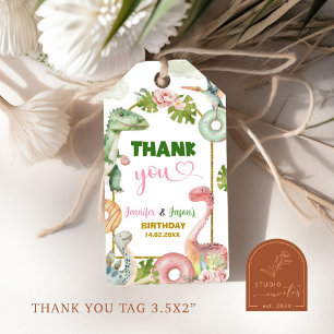 Étiquettes-cadeau Balises et Dinosaures de cadeaux de frères et soeu