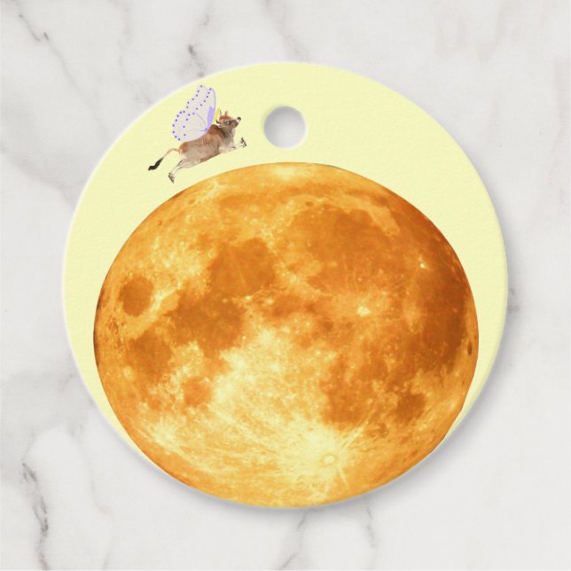 Étiquettes Cadeau Balises Faveur Cadeau de la Vache Sainte (Devant)