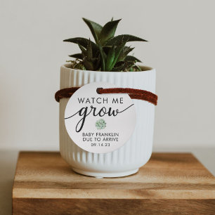 Étiquettes Cadeau Balises Faveur Succulentes du Baby shower personna