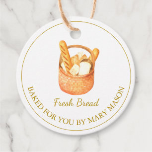Étiquettes Cadeau Balises Favoris de Pain Maison Blanc