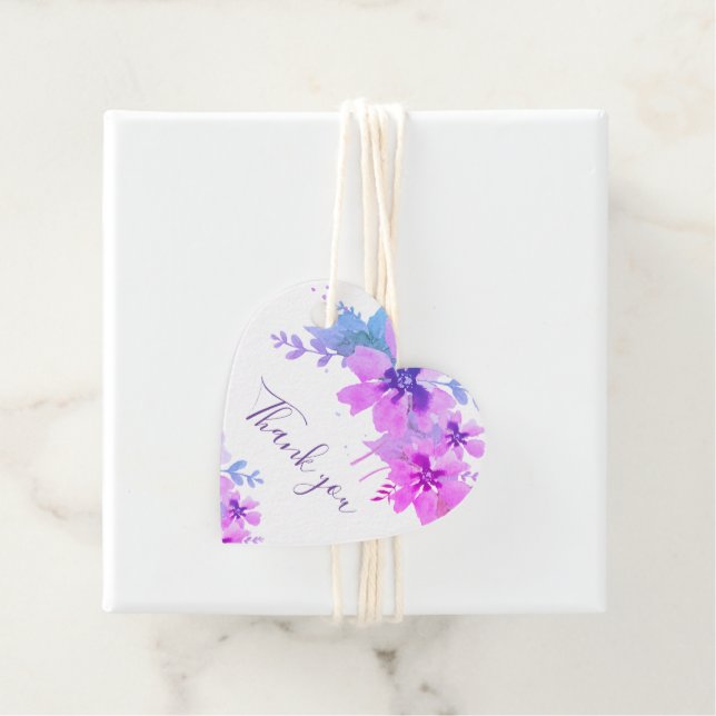 Étiquettes Cadeau Balises Favoris Mariage pourpre Merci Favoriser (En situation)
