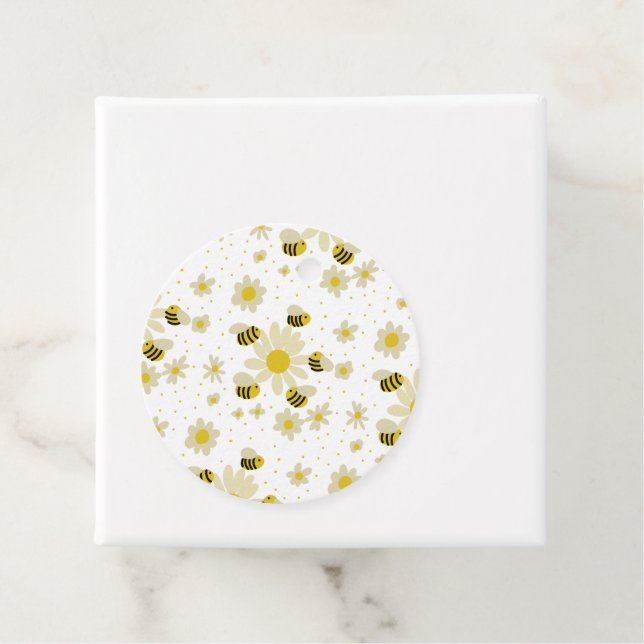 Étiquettes Cadeau Balises Favoriser les abeilles (En situation)