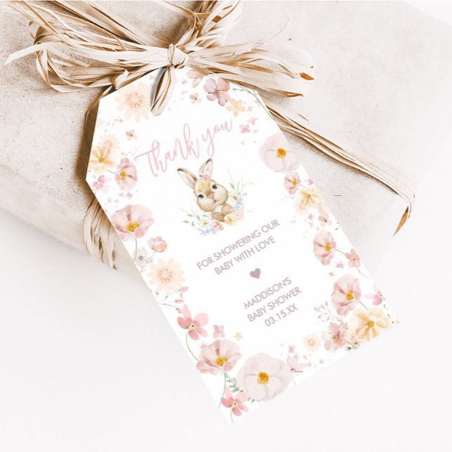 Étiquettes-cadeau Balises Favorites Baby shower Lapin Somebunny (Somebunny Is On The Way Baby Shower Favor Tags)
