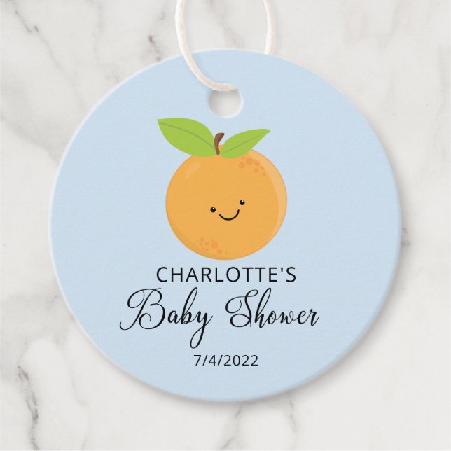 Étiquettes Cadeau Balises Favorites Baby shower Little Cutie (Devant)