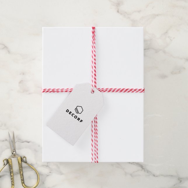 Étiquettes-cadeau Balises Kraft Gift Rouge et blanc Twin (Avec de la ficelle)