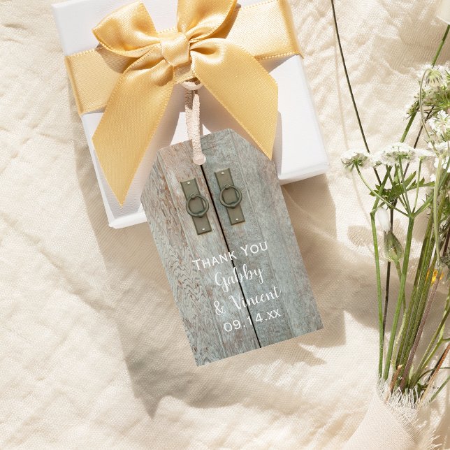 Étiquettes-cadeau Balises Mariage campagnard Double Portes à Grange  (Créateur téléchargé)