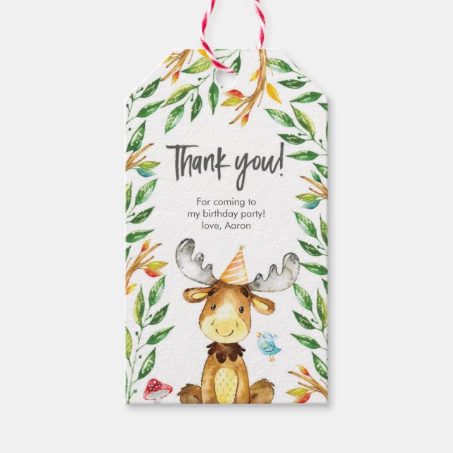 Étiquettes-cadeau Balises Merci | Balises de préférence | Oie mignon (Devant)