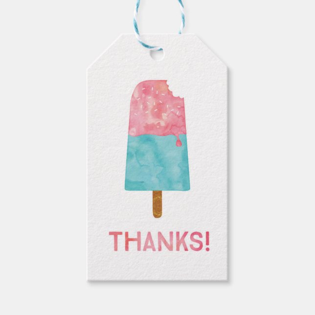 Étiquettes-cadeau Balises Merci | Balises de préférence | Pink popsi (Devant)