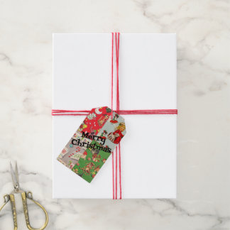 Étiquettes-cadeau Balises papier d'emballage vintage pour Noël pour