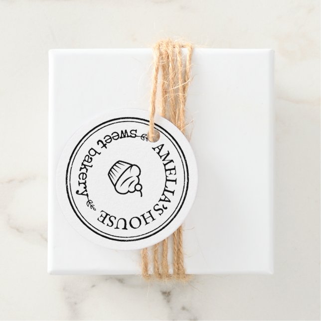 Étiquettes Cadeau Balises personnalisées du logo personnalisé (En situation)