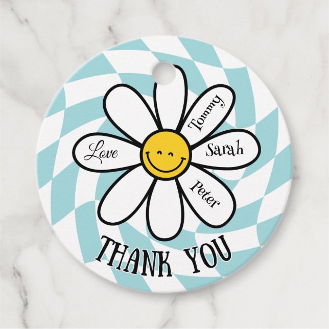Étiquettes Cadeau Balises/Stickers Merci (Devant)