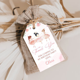Étiquettes-cadeau Ballerina rose Ballet Anniversaire Tags cadeaux