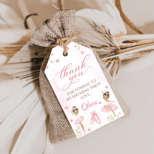 Étiquettes-cadeau Ballerina rose Ballet Anniversaire Tags cadeaux