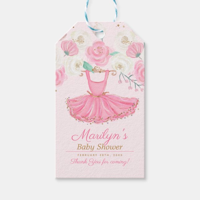 Étiquettes-cadeau Ballerina Tutu Robe Merci (Devant)