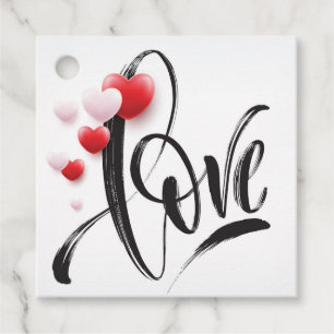Étiquettes Cadeau Ballons d'amour Valentine's Day Gift Tag