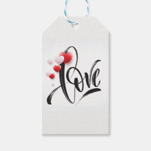 Étiquettes-cadeau Ballons d'amour Valentine's Day Tall Gift Tag