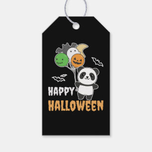 Étiquettes-cadeau Ballons Panda Halloween pour les enfants mignonnes