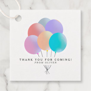 Étiquettes Cadeau Balloon moderne Bunch Merci cadeau d'anniversaire