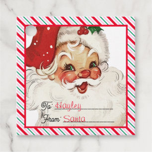 Étiquettes Cadeau Bande Festive Du Cadeau Père Noël
