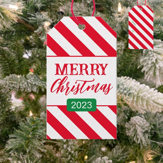 Étiquettes-cadeau Bandes-cadeaux Motif de Noël Sucre de canne Strip (Créateur téléchargé)