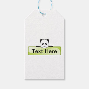 Étiquettes-cadeau Bannière de panda