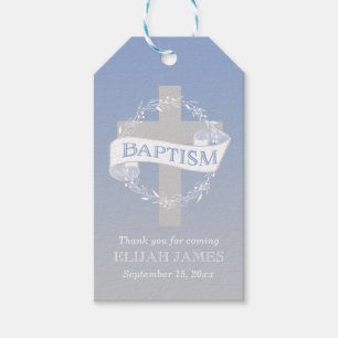 Étiquettes-cadeau Baptême croisé de bébé de baies de la guirland
