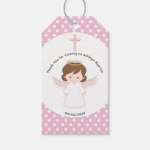Étiquettes-cadeau Baptême d'ange doux Merci de la première communi