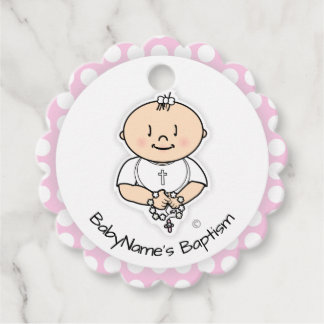 Étiquettes Cadeau Baptère cadeau Baptême mignonne - Bébé en dessin