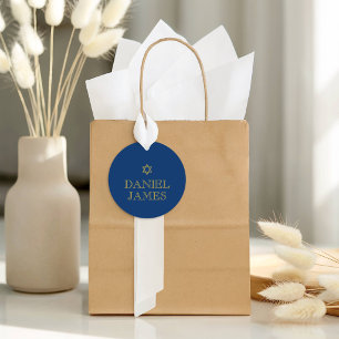 Étiquettes Cadeau Bar Mitzvah Personnalisé Simplement Élégant