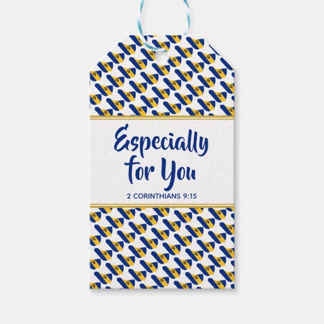 Étiquettes-cadeau BARBADOS Christian Custom PARTICULIÈREMENT POUR VO (Devant)