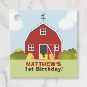 Étiquettes Cadeau Barnyard Merci