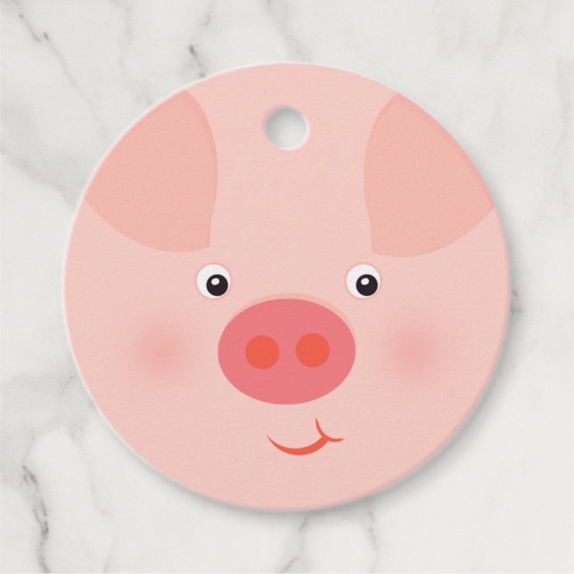 Étiquettes Cadeau Barnyard Piggy (Devant)