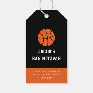 Étiquettes-cadeau Barre de basket Mitzvah